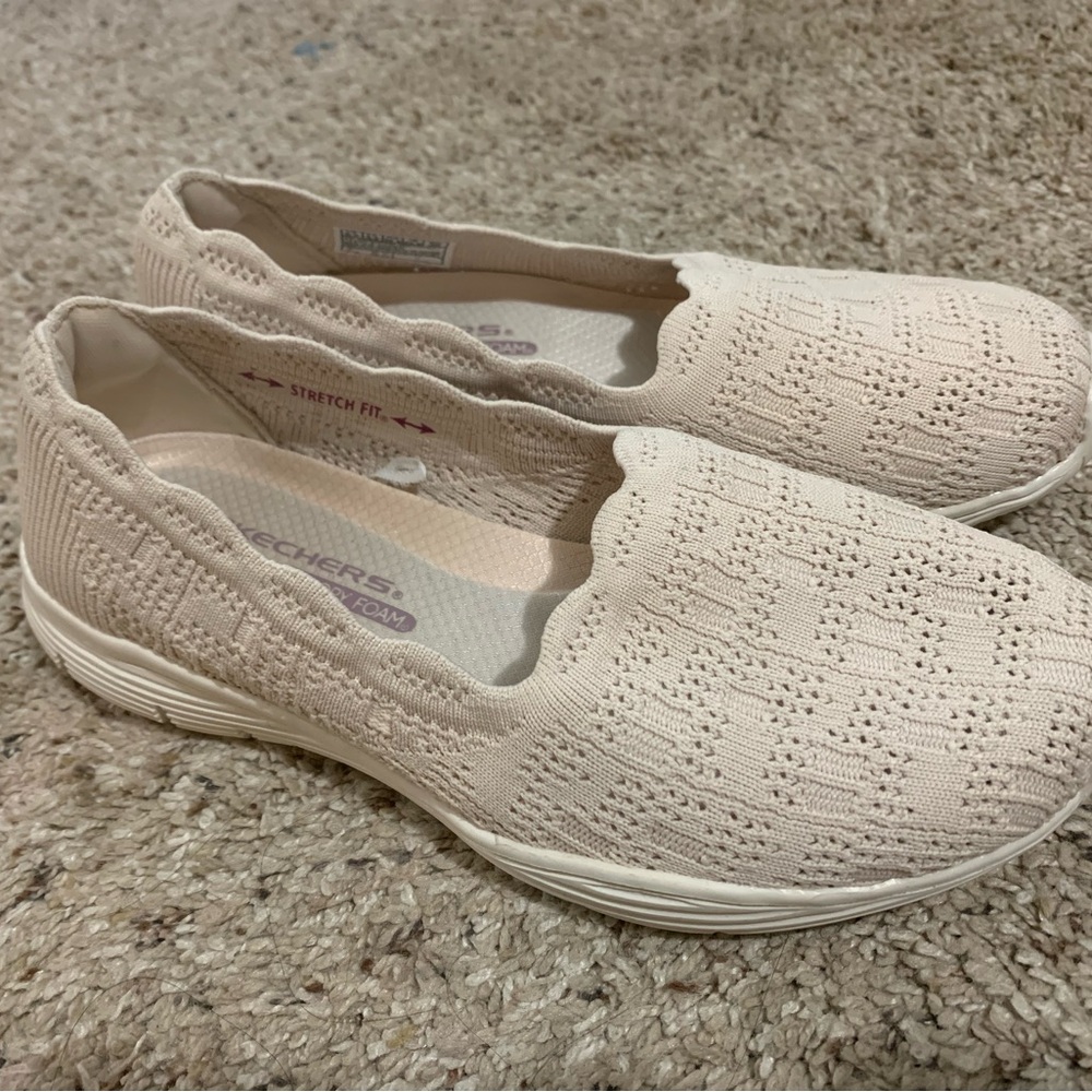 Skechers Women's Cream Slip-On Shoes